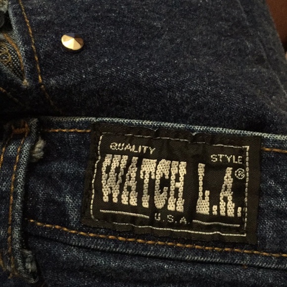 Vintage Watch L.A. Studded Ankle Slit Crop Denim - Picture 10 of 10